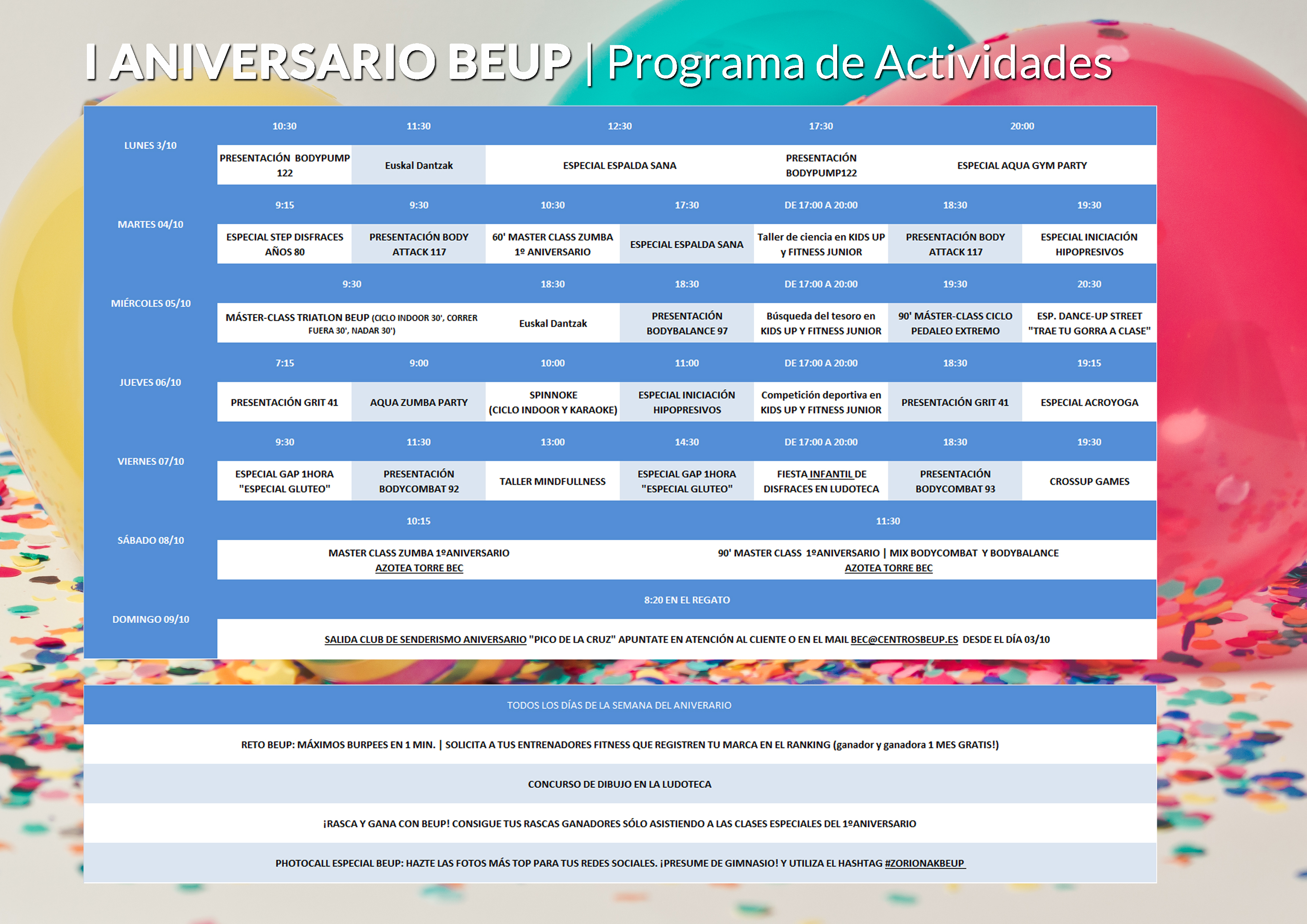 I ANIVERSARIO BEUP BEC